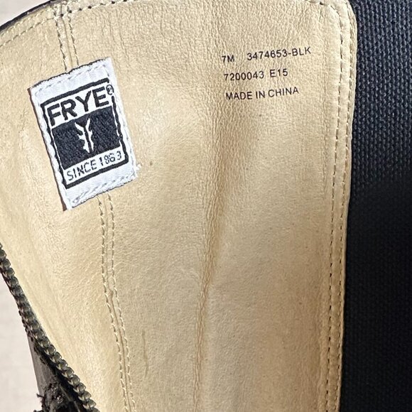 Frye Tall Black Boots Women's size 7 - Picture 10 of 16
